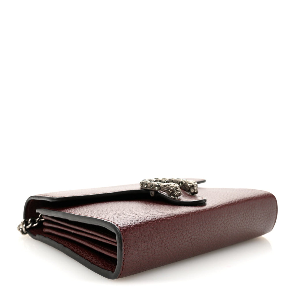 Dollar Calfskin Crystal Mini Dionysus Chain Wallet Vintage Bordeaux product image 4, provided for visual reference and