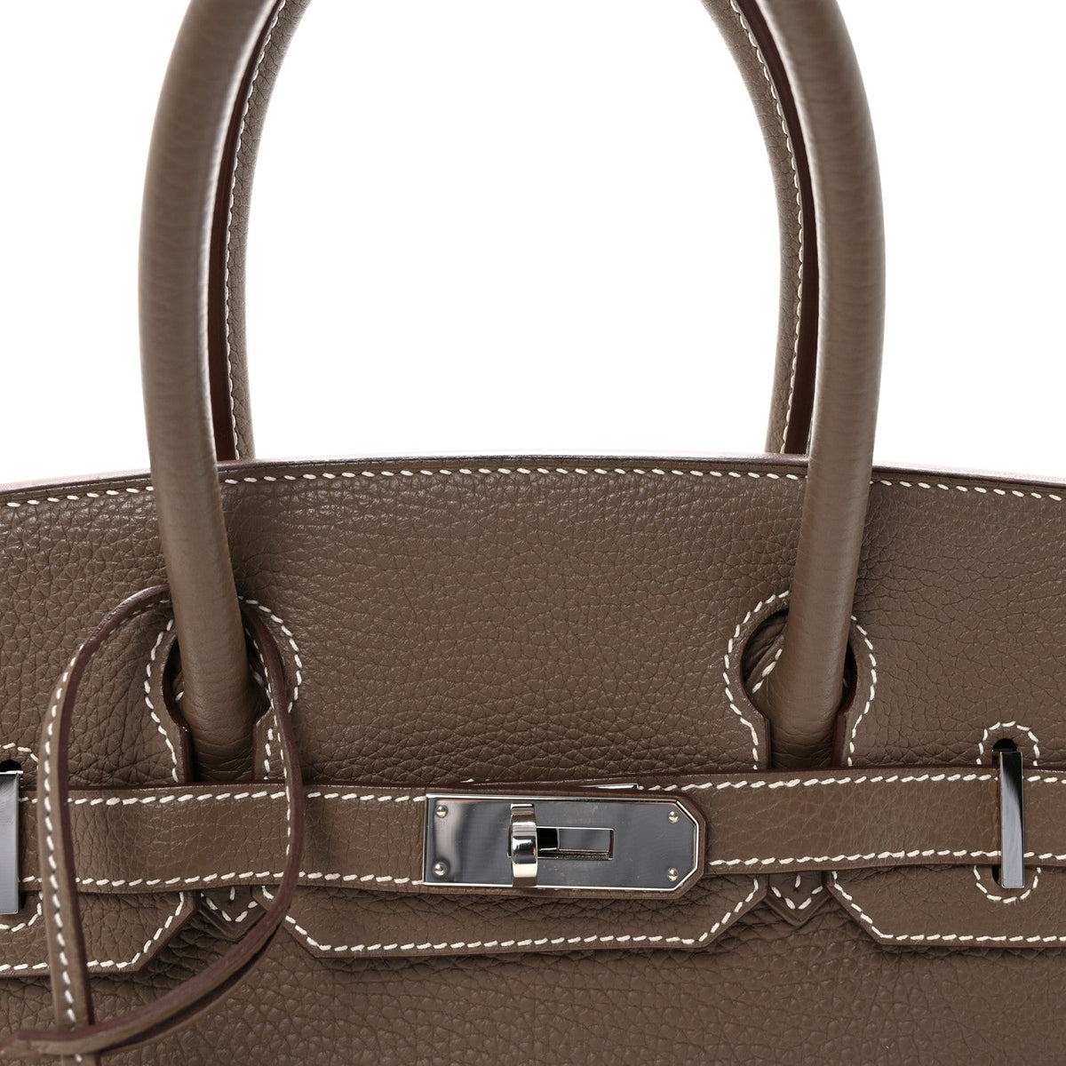 Taurillon Clemence Birkin 30 Etoupe product image 8, provided for visual reference and product detail review