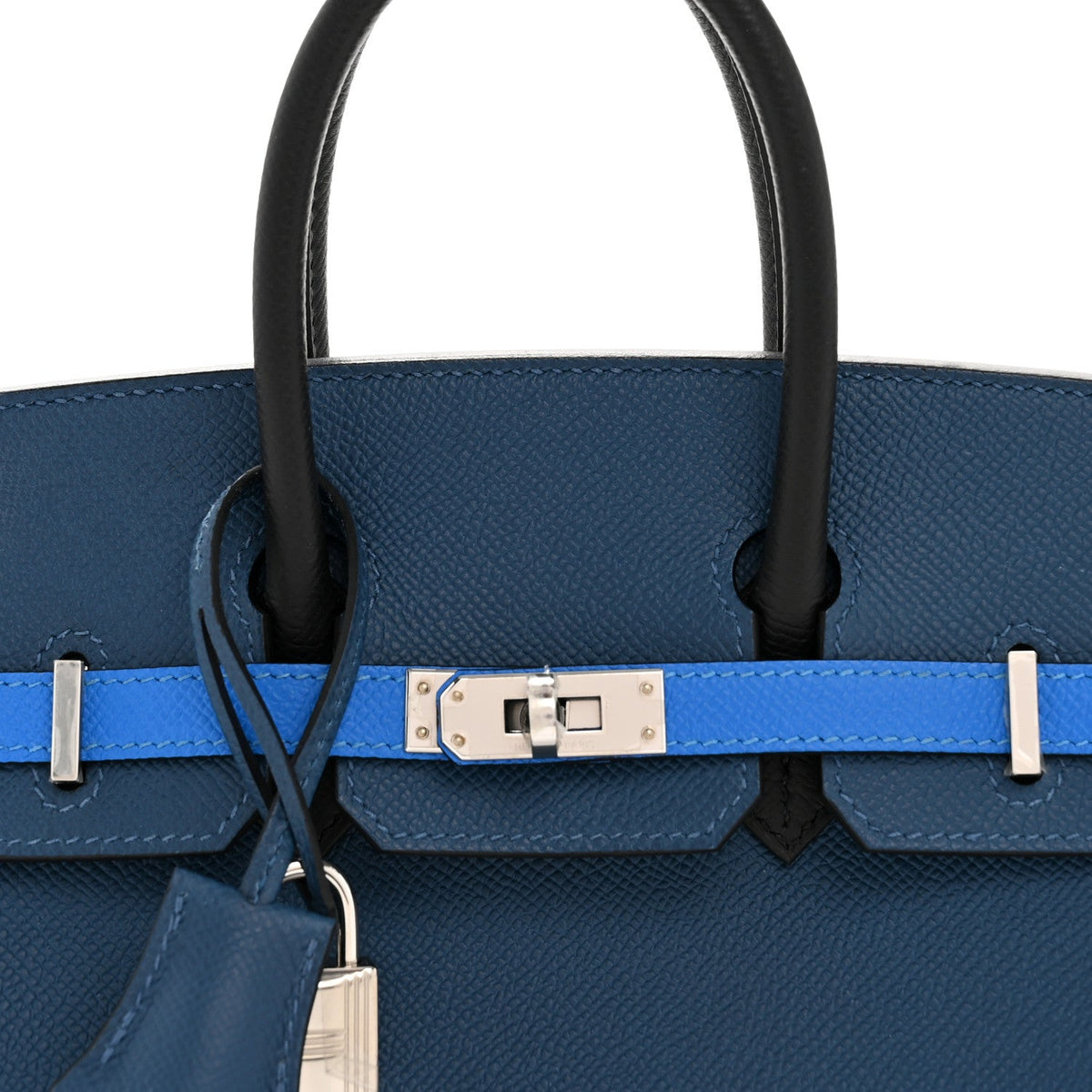 Epsom Tri-Color Birkin 25 Deep Bleu Bleu Hydra Black product image 8, provided for visual reference and product detail review