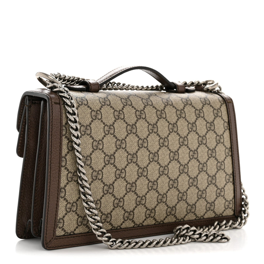 GG Supreme Monogram Textured Dollar Calfskin Top Handle Dionysus Shoulder Bag Beige Ebony New Acero product image 3,