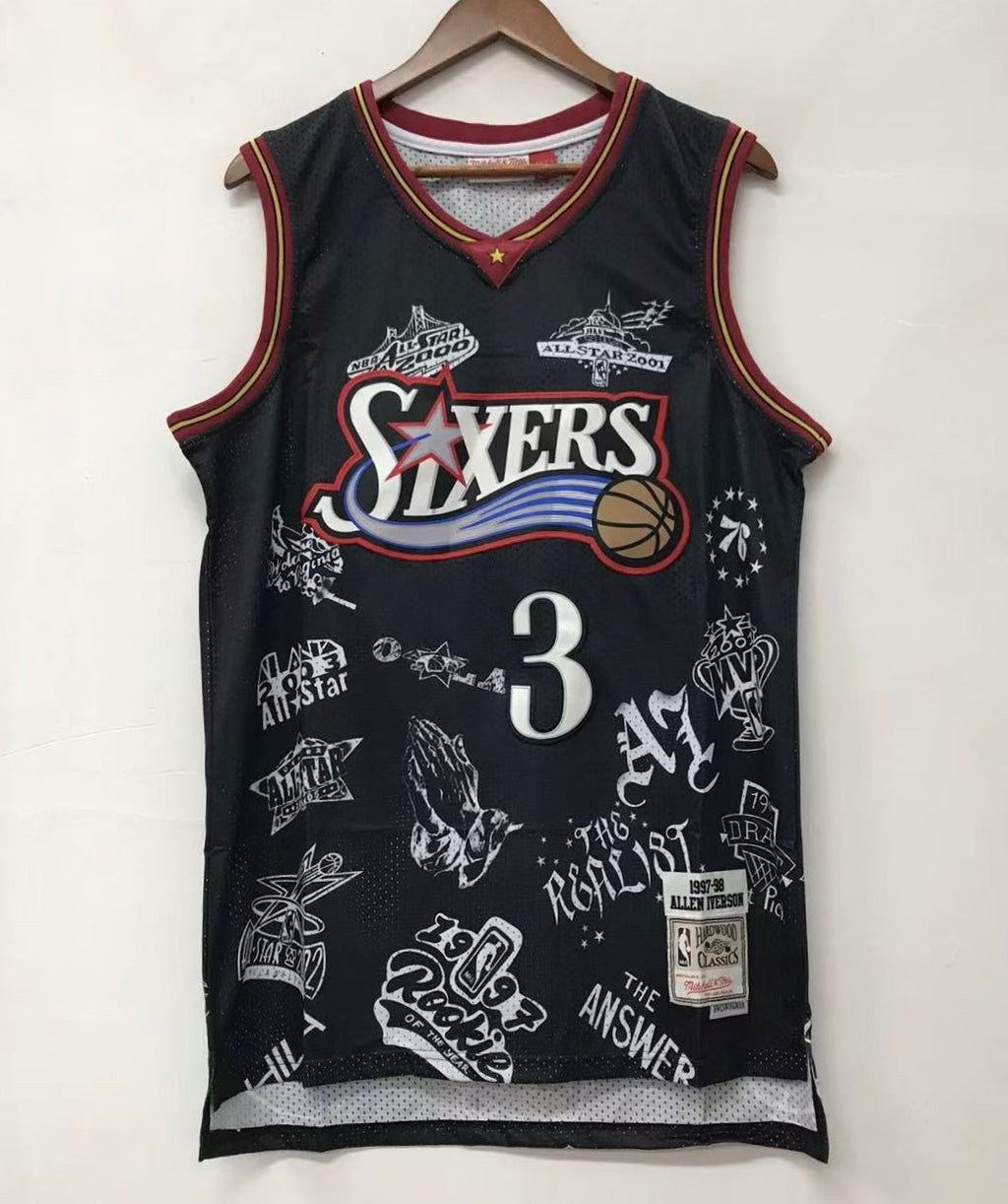 Allen Iverson Philadelphia 76ers Jersey Black Mitchell & product image 3