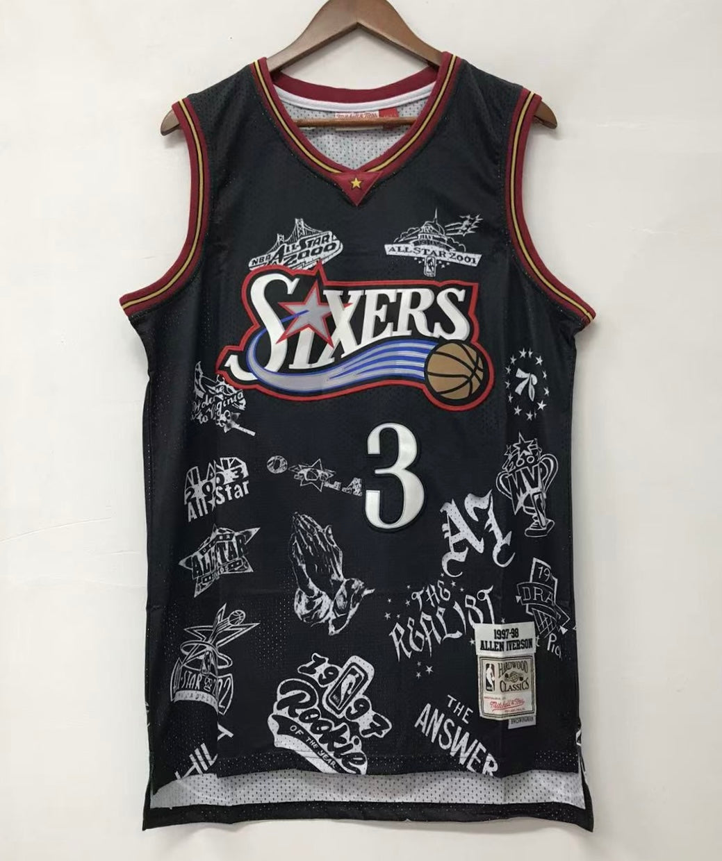 Allen Iverson Philadelphia 76ers Jersey Black Mitchell & product image 3