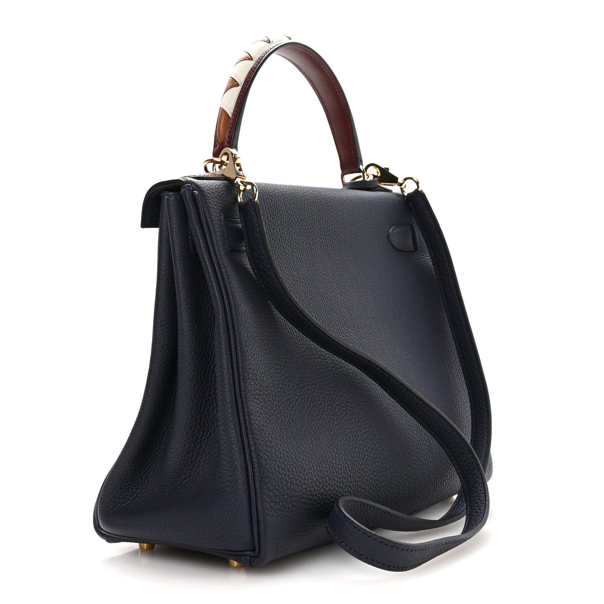 Togo Horseshoe Au Galop Kelly Retourne 28 Bleu Nuit Rouge H Fauve product image 3, provided for visual reference and product