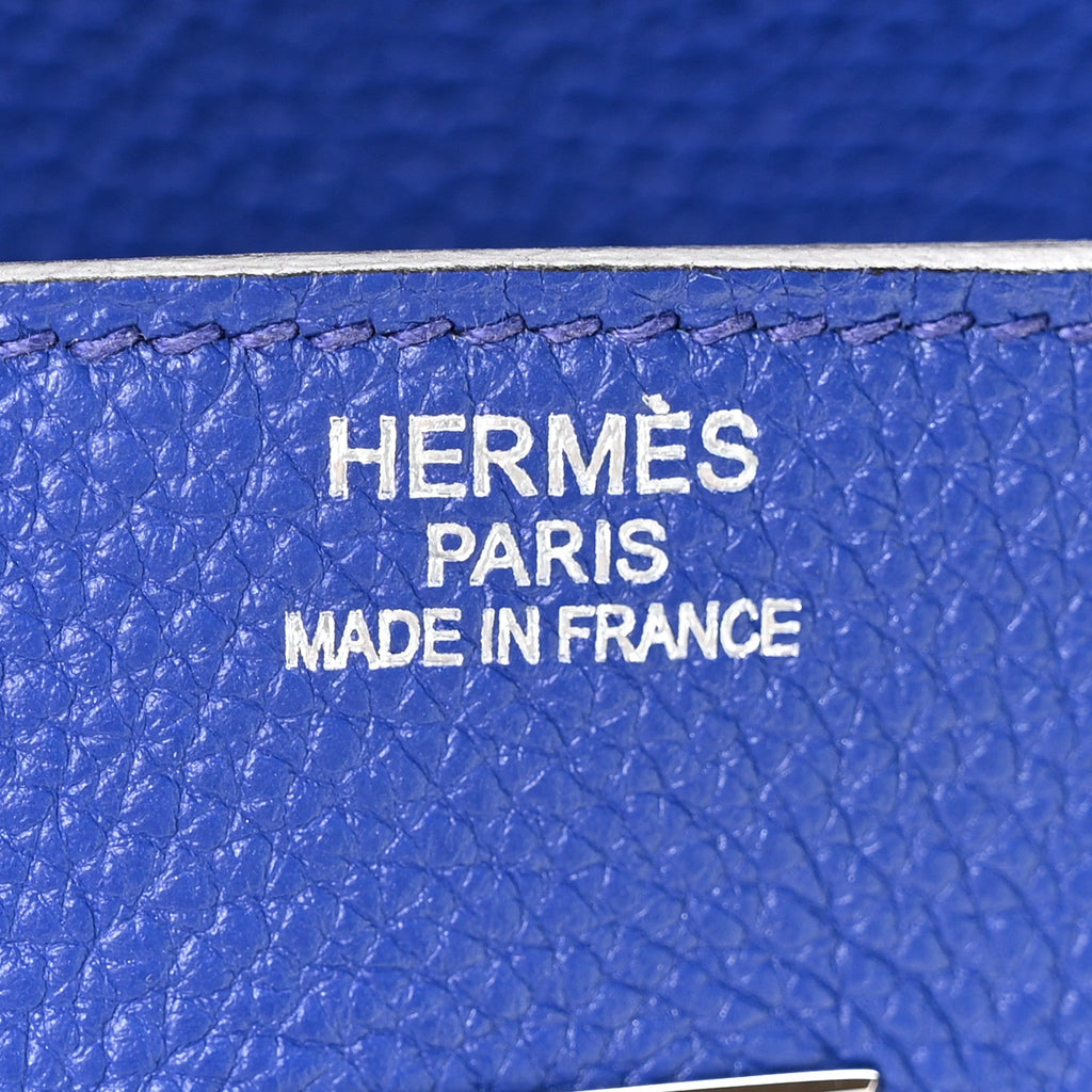 Togo BIRKIN 35 Bleu France product image 6, provided for visual reference and product detail review