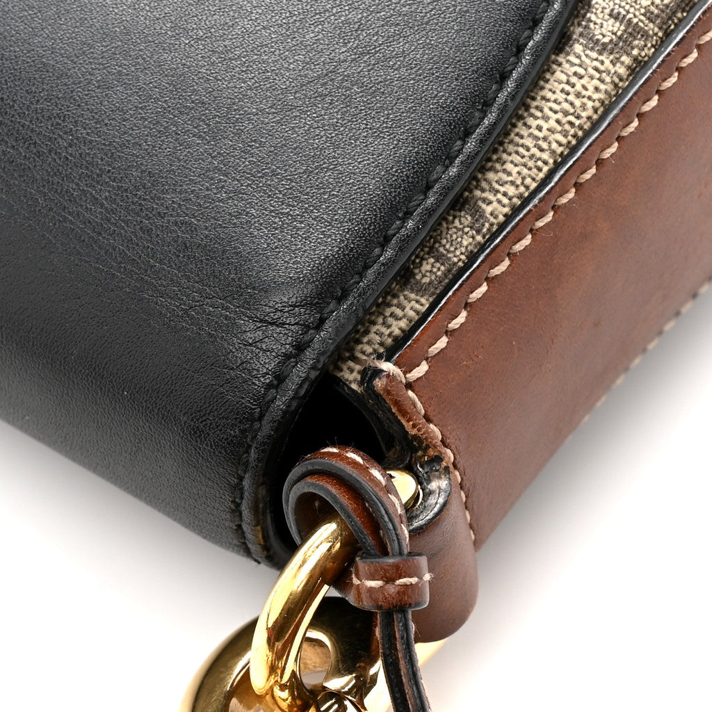 GG Supreme Monogram Web Medium Padlock Messenger Shoulder Bag Black product image 17, provided for visual reference and