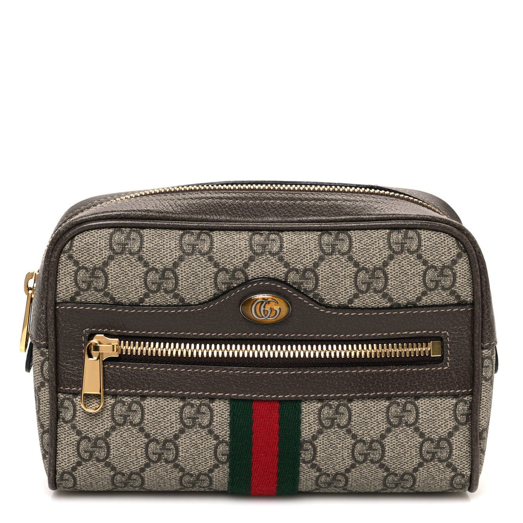 GG Supreme Monogram Web Small Ophidia Belt Bag 85 34 Dark Brown product image 1, provided for visual reference and product