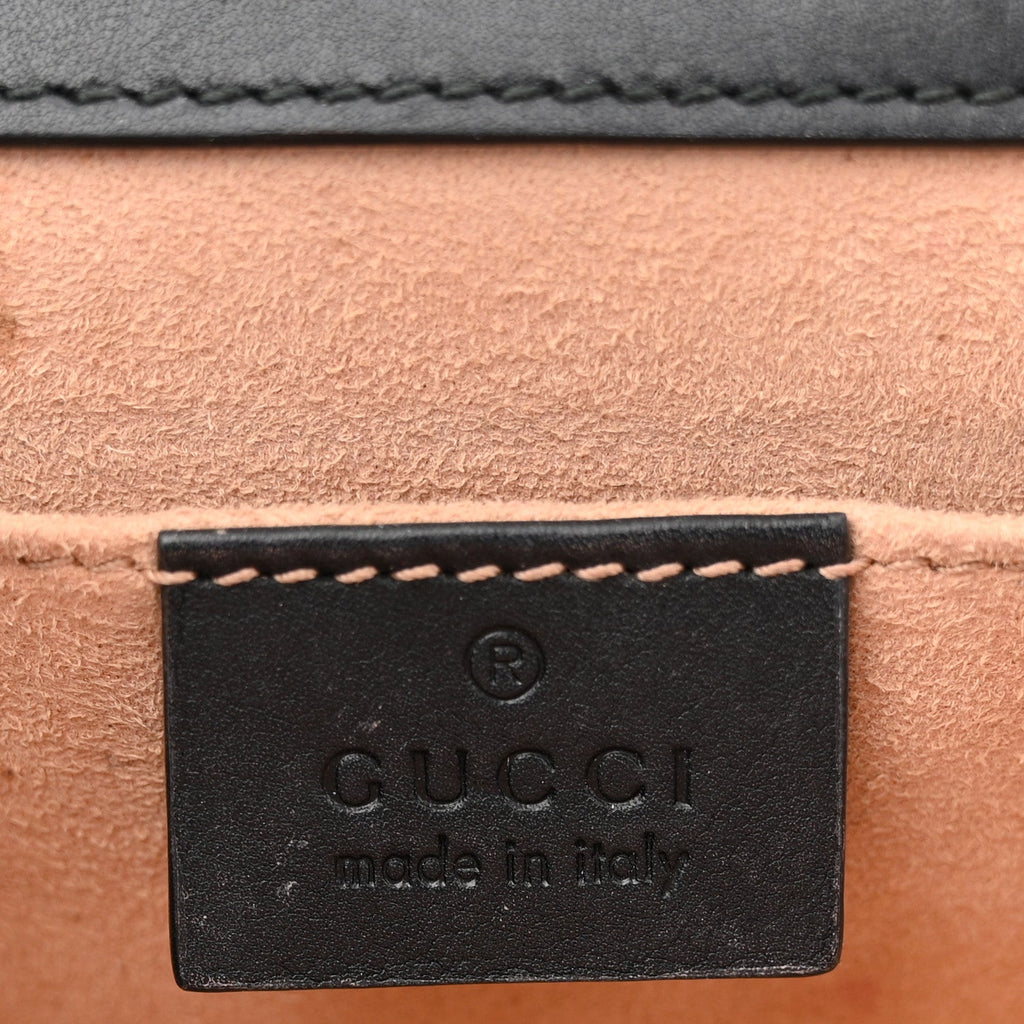 GG Supreme Monogram Bees Small Padlock Shoulder Bag Black product image 6, provided for visual reference and product detail