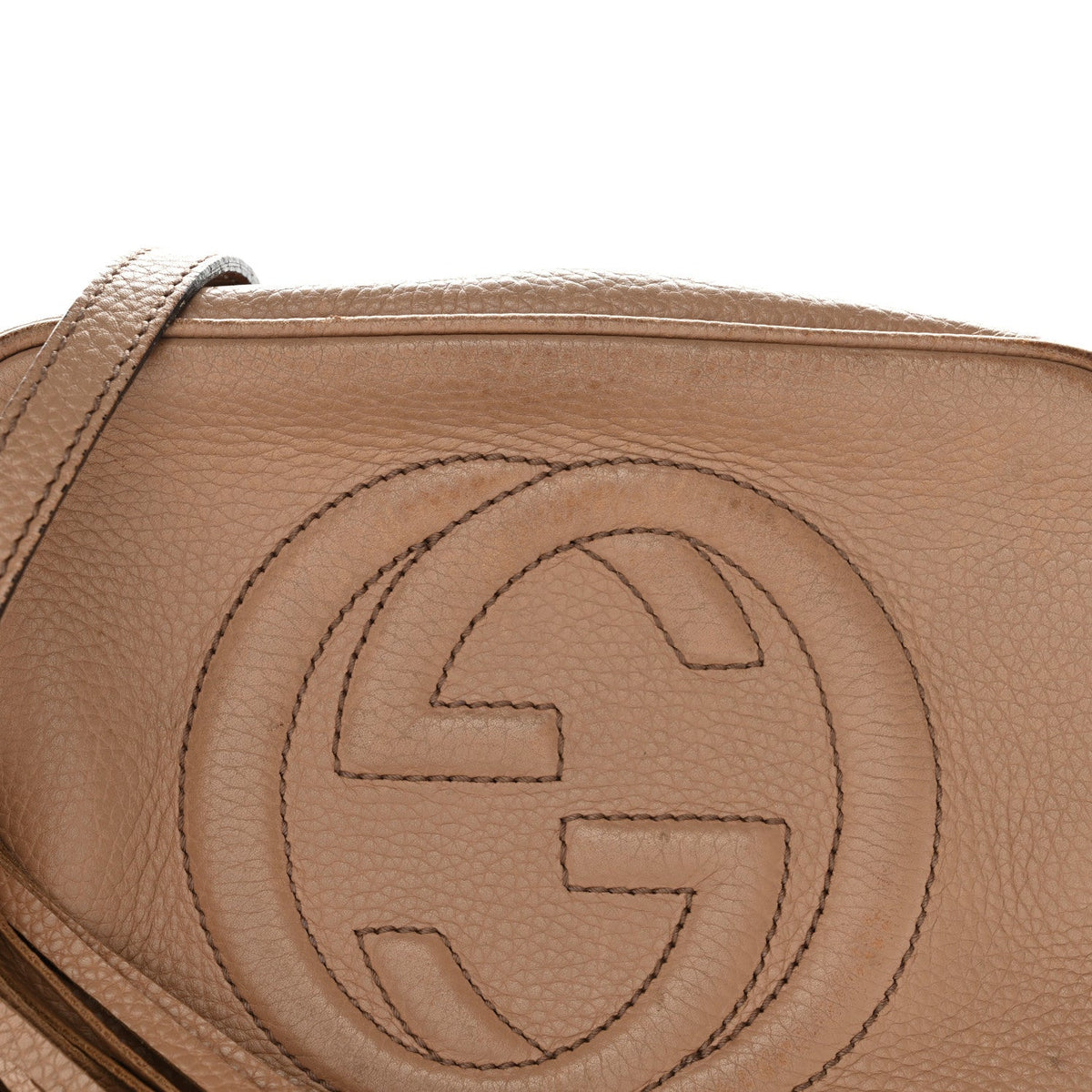 Pebbled Calfskin Small Soho Disco Bag Camelia product image 8, provided for visual reference and product detail review