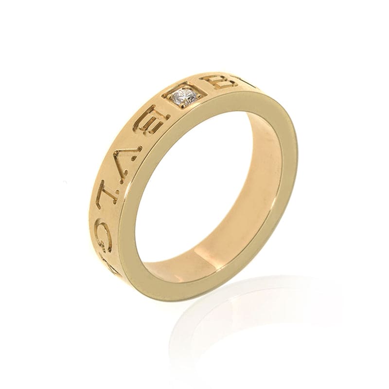 Bvlgari Diamond 18K Yellow Gold Ring product image 1, provided for visual reference and product detail review