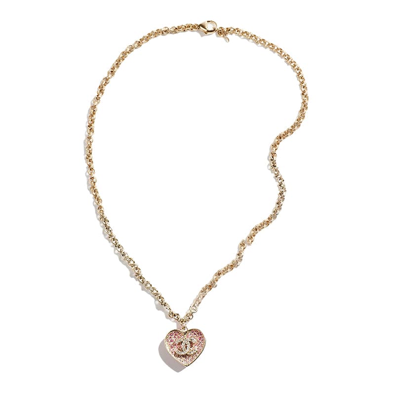 Chanel Pink Diamonds 18K Gold Necklace product image 1, provided for visual reference and product detail review