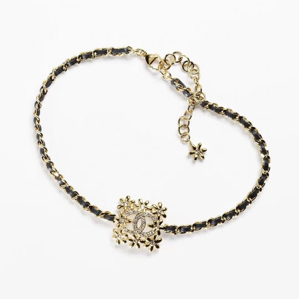 Chanel Lambskin Choker 18K Gold Necklace product image 1, provided for visual reference and product detail review
