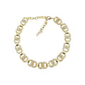 Chanel Rhinestone 2021 Interlocking Choker 18K Gold Necklace product image 1, provided for visual reference and product