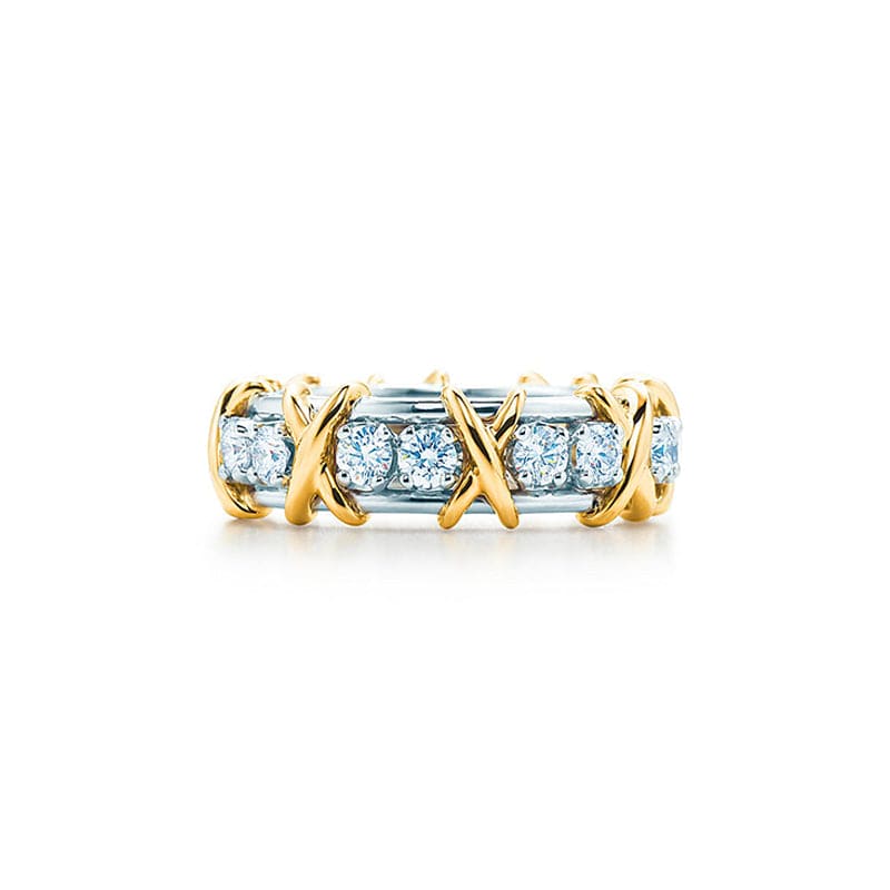 Tiffany Schlumberger Eighteen Stone 18K Gold Ring product image 1, provided for visual reference and product detail review
