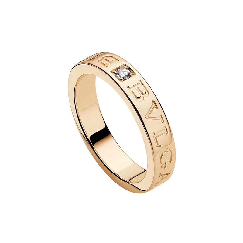 Bvlgari Diamond 18K Rose Gold Ring product image 1, provided for visual reference and product detail review