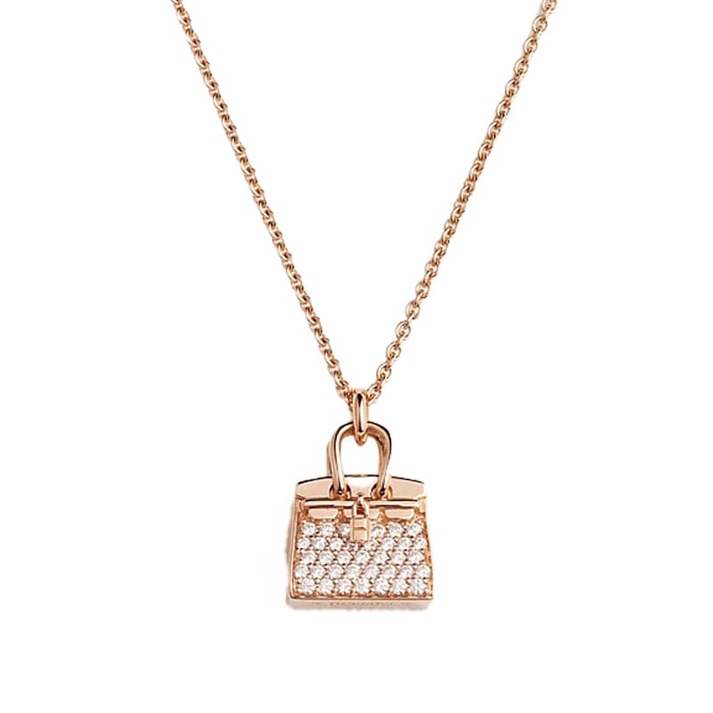 Hermes Amulettes Birkin Pendant 18K Gold Necklace product image 1, provided for visual reference and product detail review