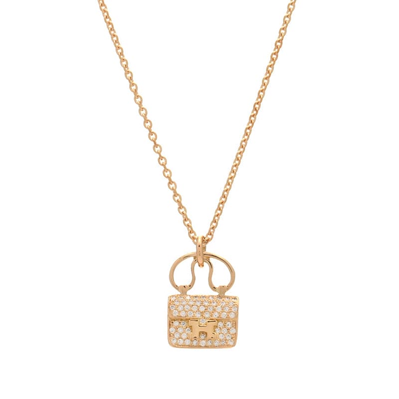 Hermes Amulettes Constance Pendant 18K Gold Necklace product image 1, provided for visual reference and product detail review