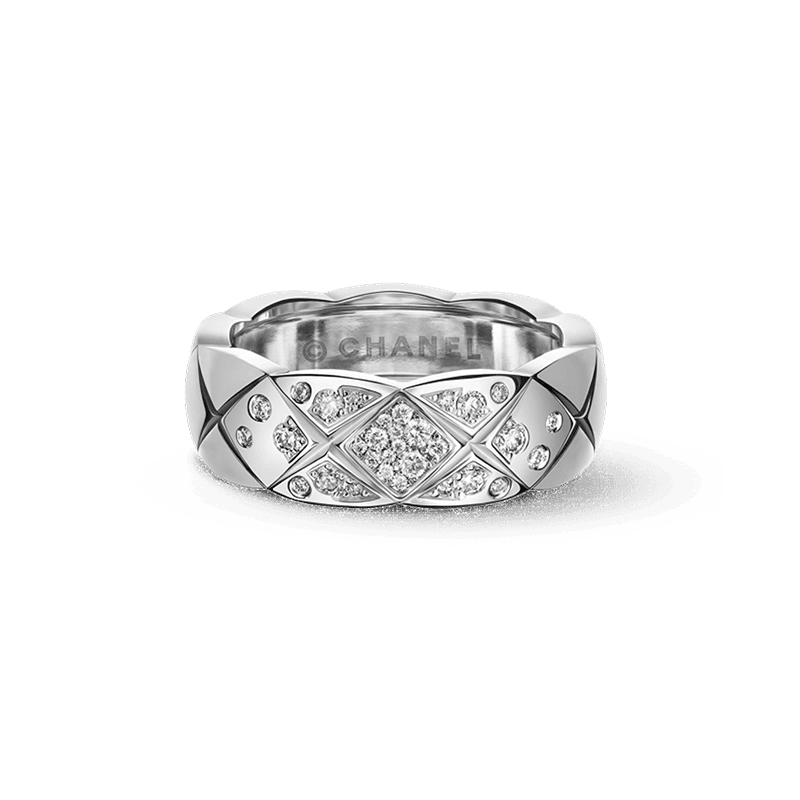 Chanel Coco Crush Diamonds 18K White Gold Ring product image 1, provided for visual reference and product detail review