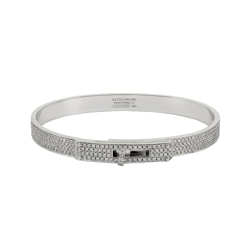 Hermes Kelly Diamonds 18K White Gold Bracelet product image 1, provided for visual reference and product detail review