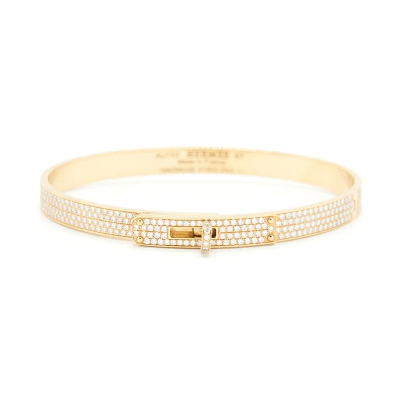 Hermes Kelly Diamonds 18K Yellow Gold Bracelet product image 1, provided for visual reference and product detail review