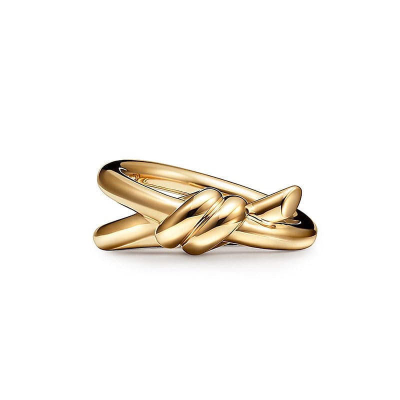 Knot Double Row 18K Yellow Gold Ring product image 1, provided for visual reference and product detail review