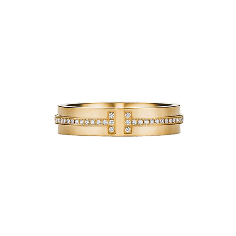 Tiffany Narrow Diamond 18K Yellow Gold Ring product image 1, provided for visual reference and product detail review