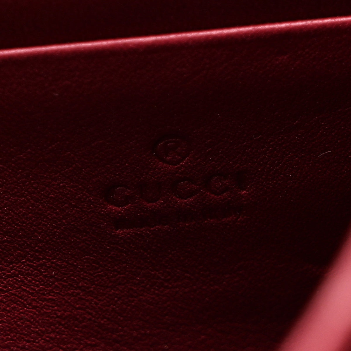 Velvet GG Monogram Mini Dionysus Chain Wallet Red Cipria product image 6, provided for visual reference and product detail