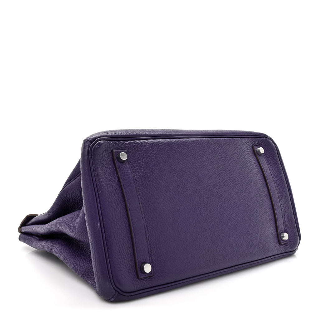 Taurillon Clemence Birkin 35 Iris product image 3, provided for visual reference and product detail review