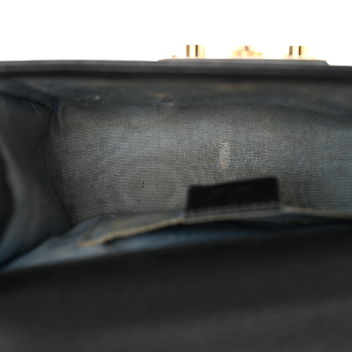 Grained Calfskin Bee Star Small Padlock Shoulder Bag Black product image 11, provided for visual reference and product