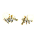 Dior Dragonfly/ Butterfly Pearl 18K Gold Earrings product image 1, provided for visual reference and product detail review