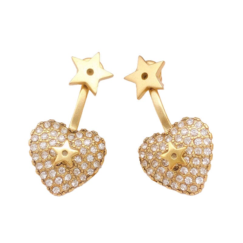 Dior Star & Heart 18K Gold Earrings product image 1, provided for visual reference and product detail review