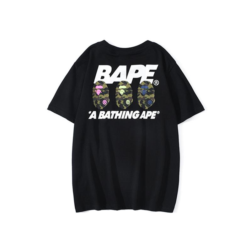 Bathing Ape T-Shirt Summer Men and Women Short-Sleeved Top product image 3, provided for visual reference and product detail