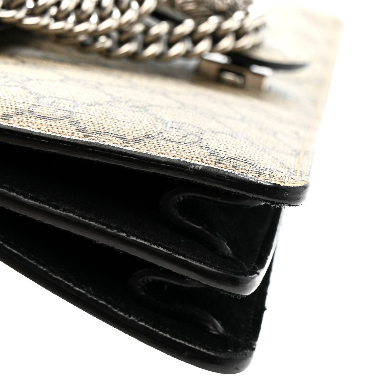 GG Supreme Monogram Medium Dionysus Shoulder Bag Black product image 21, provided for visual reference and product detail