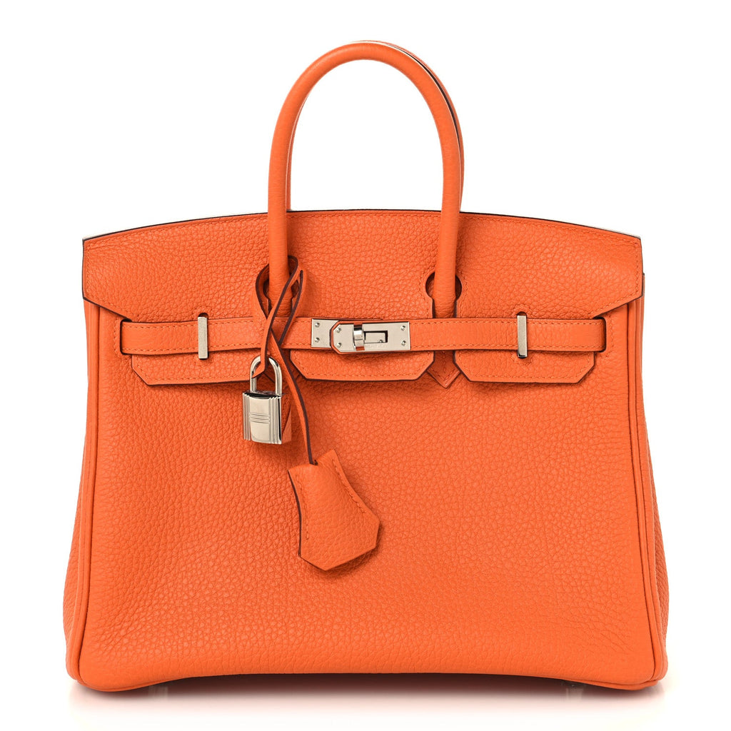 Togo Birkin 25 Orange product image 1, provided for visual reference and product detail review