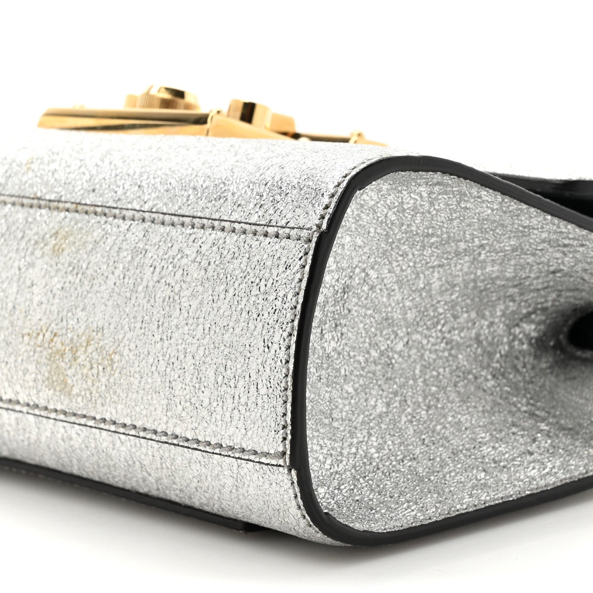 Galassia Small Padlock Shoulder Bag Argento product image 9, provided for visual reference and product detail review