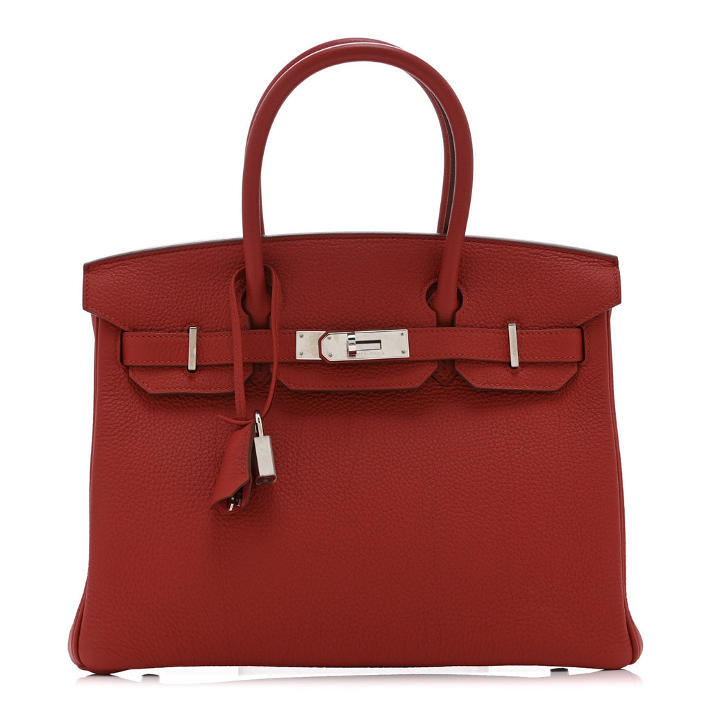 Togo Birkin 30 Vermillion product image 1, provided for visual reference and product detail review