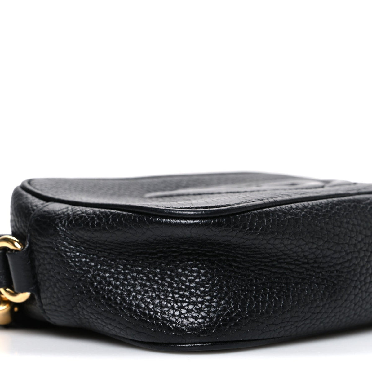 Pebbled Calfskin Small Soho Disco Bag Black product image 9, provided for visual reference and product detail review