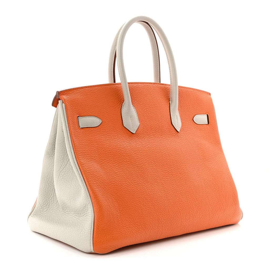 Togo Horseshoe Birkin 35 Orange Gris Perle product image 3, provided for visual reference and product detail review