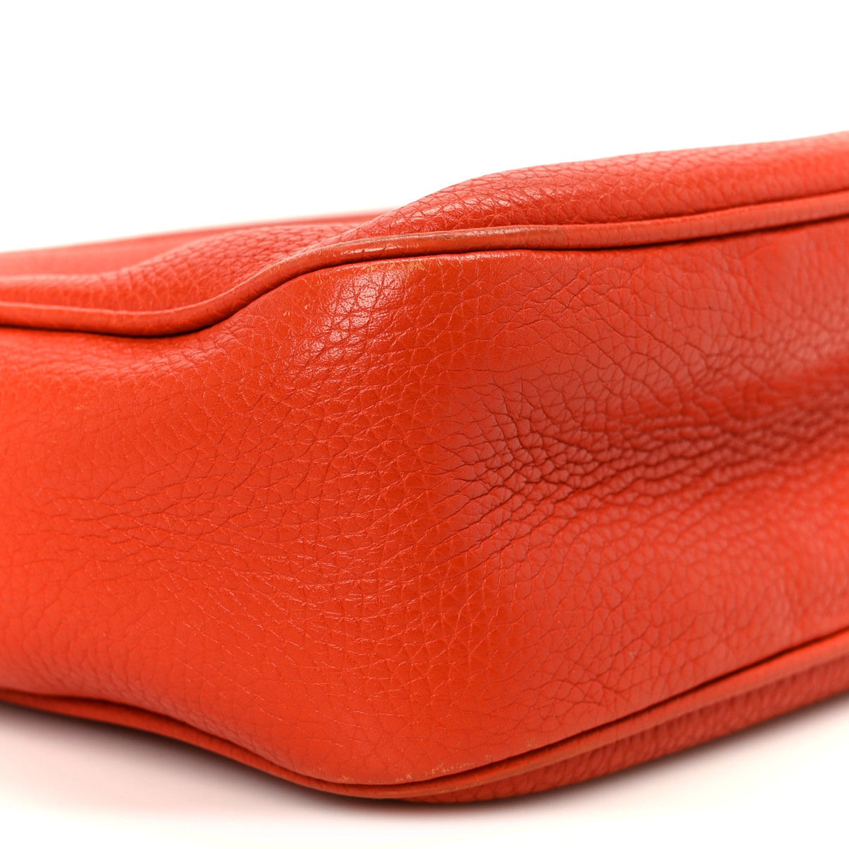 Pebbled Calfskin Small Soho Disco Bag Sun Orange product image 10, provided for visual reference and product detail review
