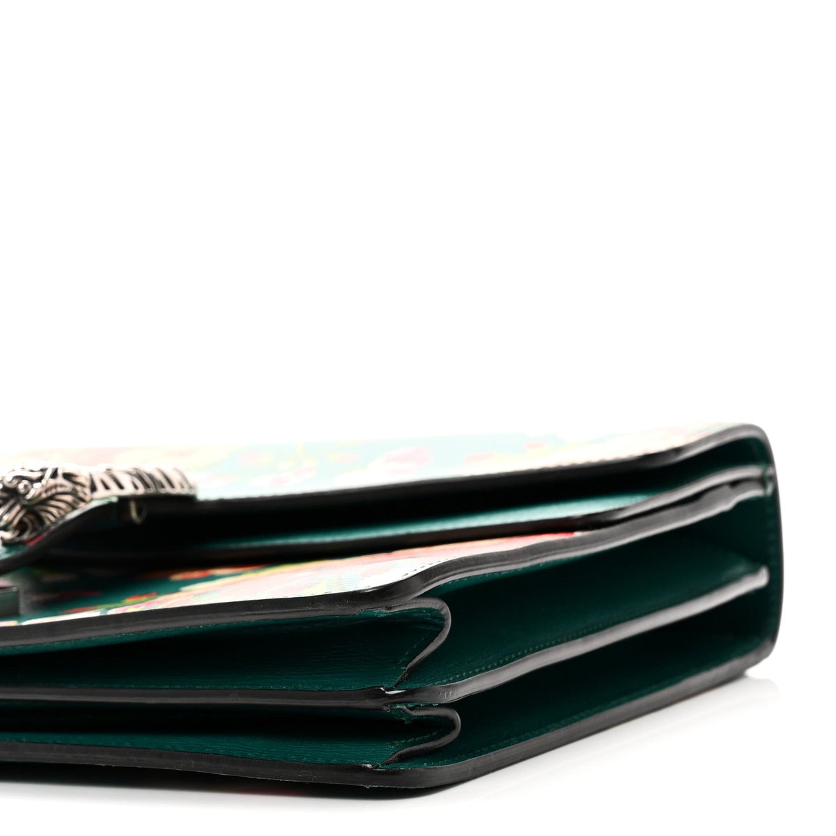 Calfskin Blooms Print Medium Dionysus Shoulder Bag Bright Emerald Multicolor product image 10, provided for visual reference