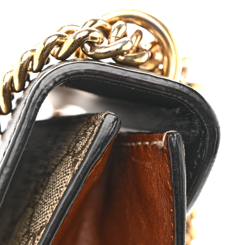 GG Supreme Monogram Calfskin Small Padlock Shoulder Bag Beige Black Cuir product image 13, provided for visual reference and