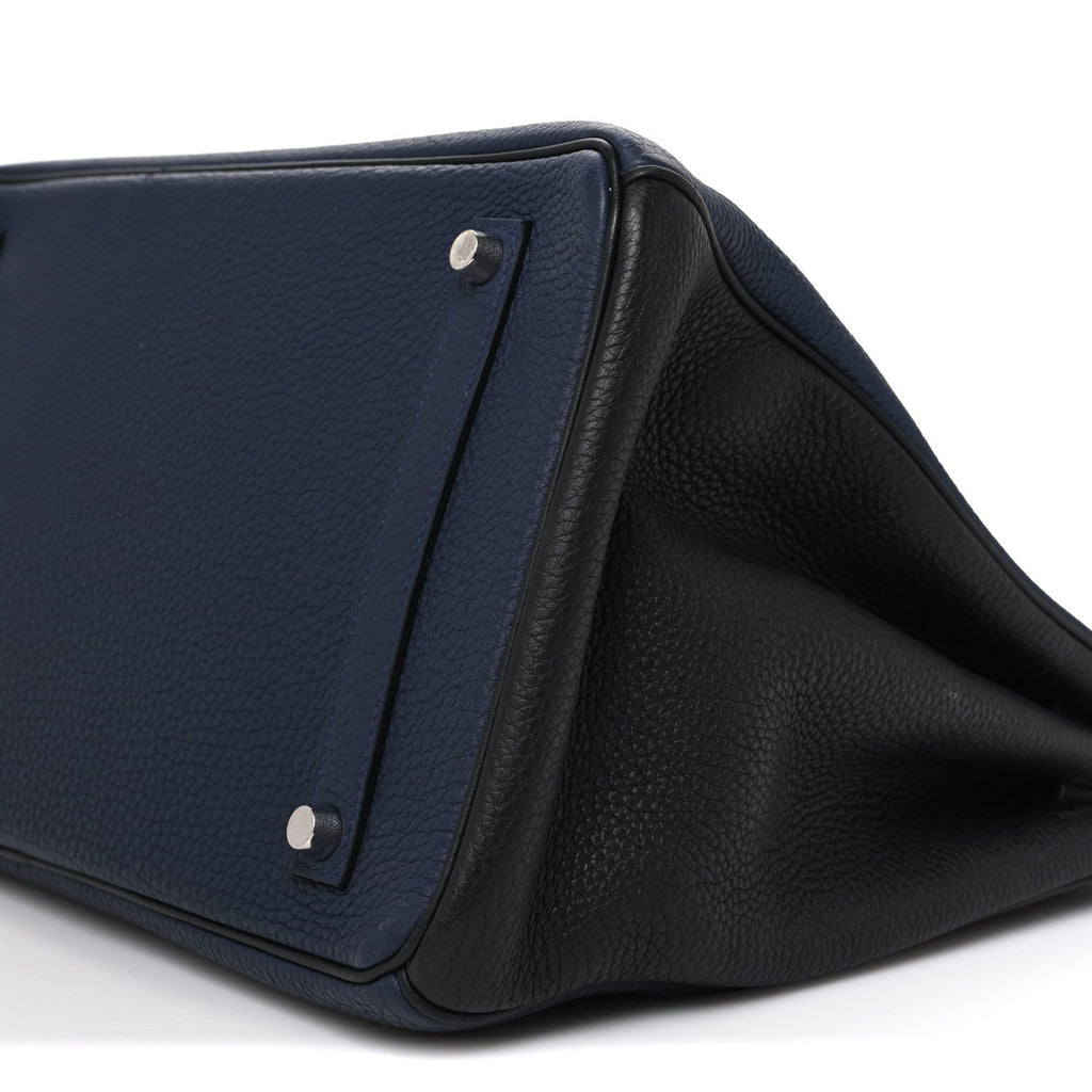 Togo Bi-Color Horseshoe Birkin 35 Bleu Nuit Black product image 10, provided for visual reference and product detail review