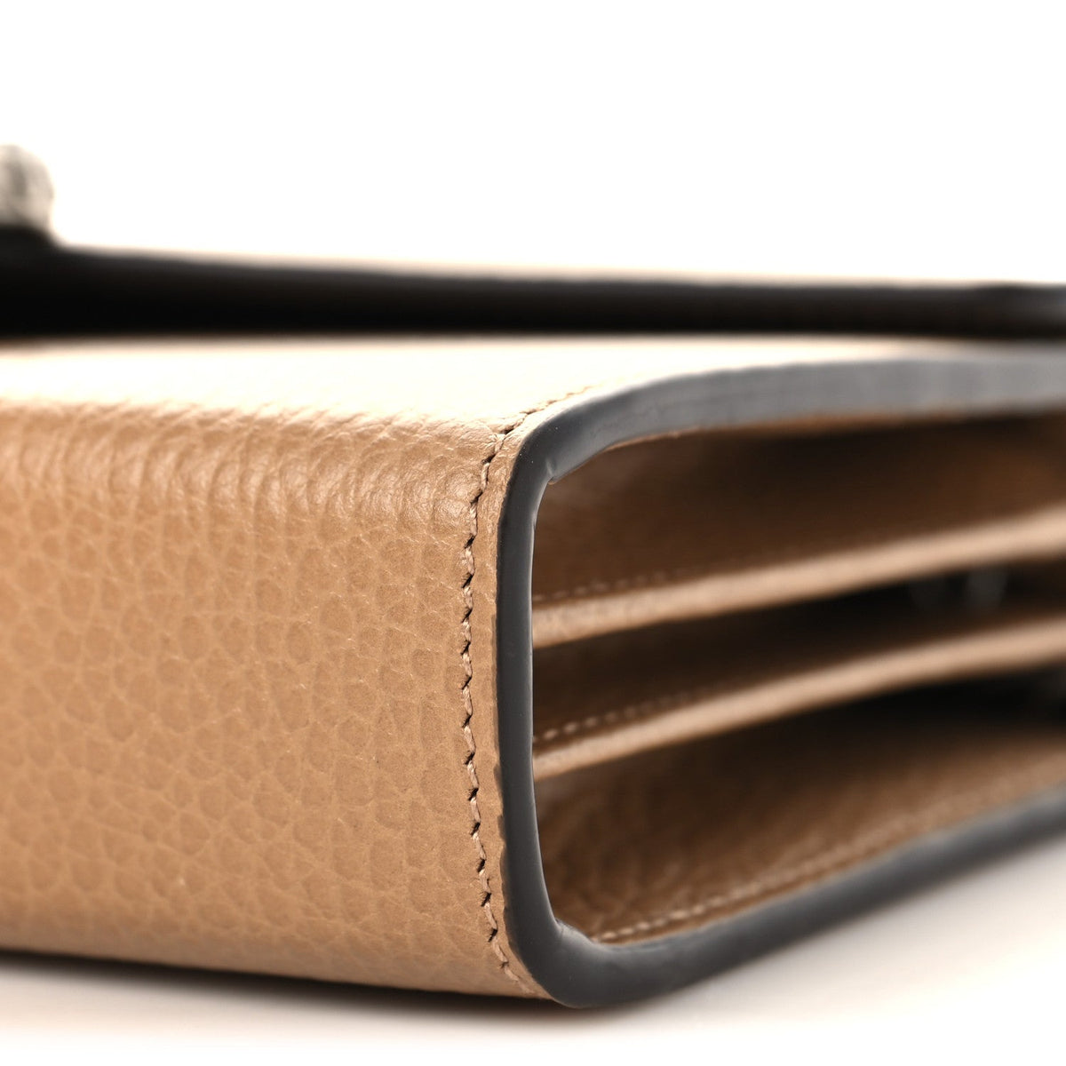Dollar Calfskin Crystal Mini Dionysus Chain Wallet Natural Tan Black Diamond product image 10, provided for visual reference