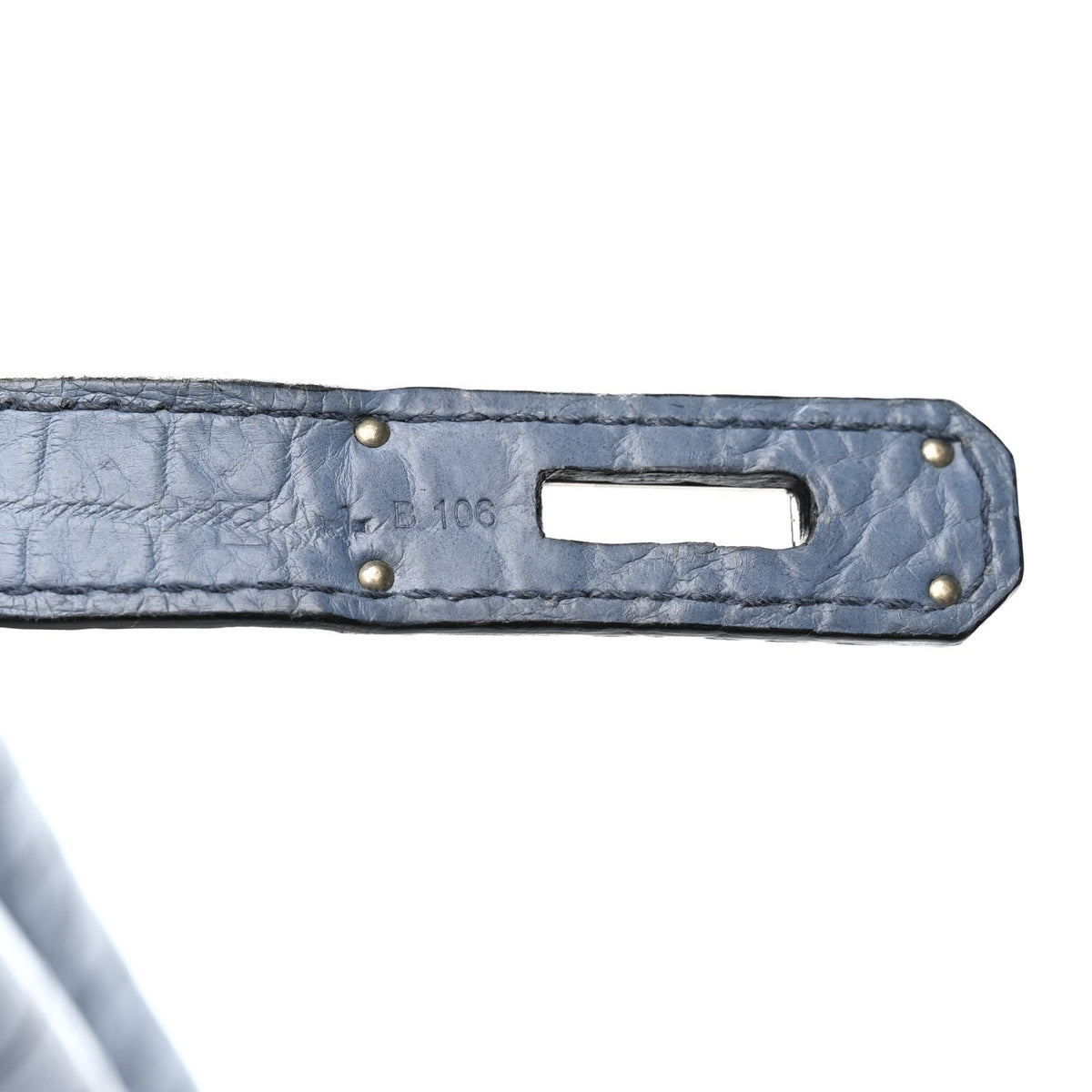 Matte Porosus Crocodile Birkin 30 Bleu Brighton product image 12, provided for visual reference and product detail review