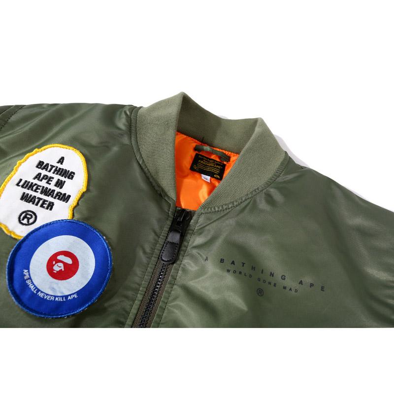 Bathing Ape Coat Autumn and Winter Men Casual Armband Baseball Cotton-Padded Jacket Jacket Men and Women Coats product image