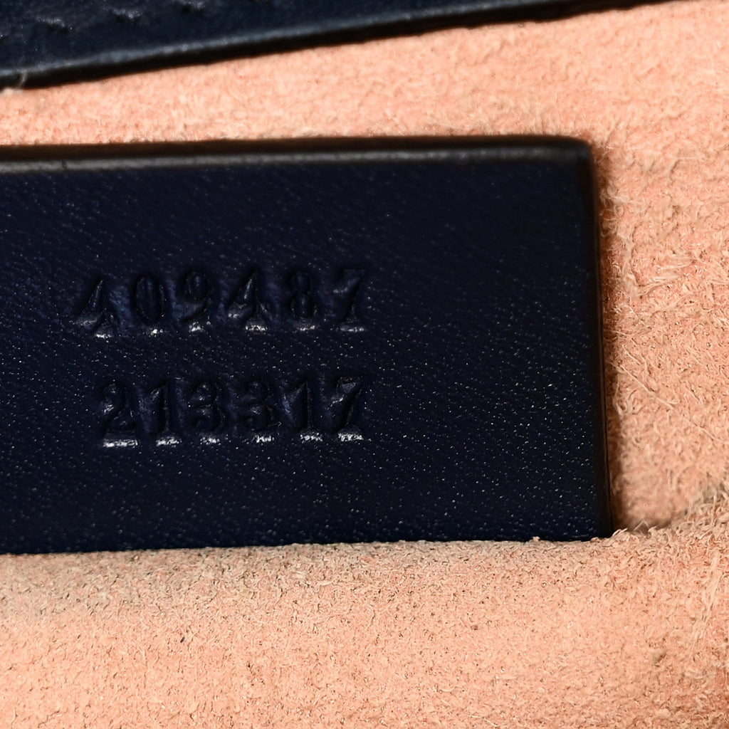 Guccissima Small Padlock Shoulder Bag Blue Agata product image 7, provided for visual reference and product detail review