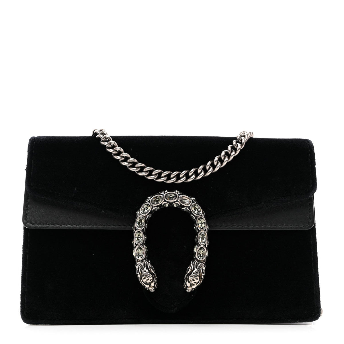 Suede Super Mini Dionysus Shoulder Bag Black product image 1, provided for visual reference and product detail review