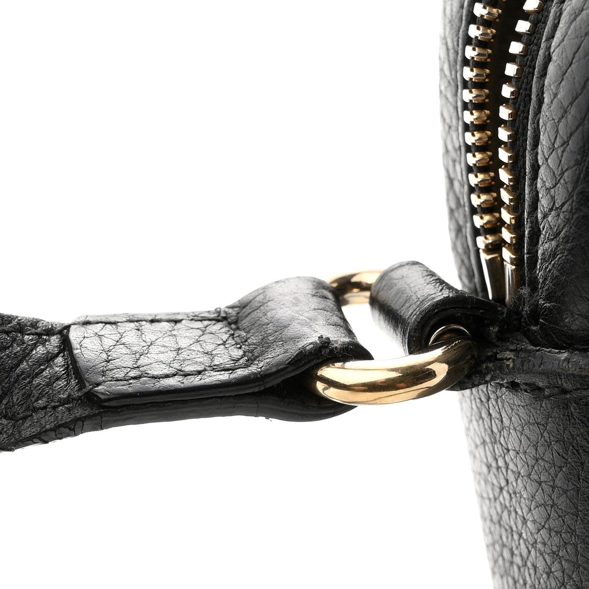 Pebbled Calfskin Small Soho Disco Bag Black product image 17, provided for visual reference and product detail review