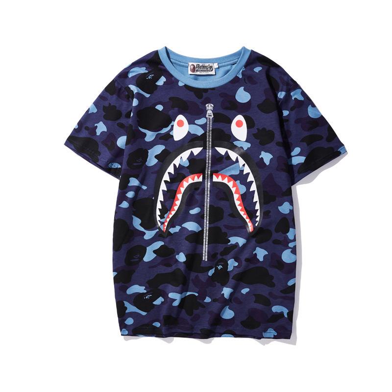 Bathing Ape T-Shirt Spring and Summer Short-Sleeved T-shirt Printed Men and Women Fashion All-Matching product image 7,