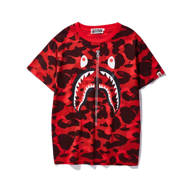 Bathing Ape T-Shirt Spring and Summer Short-Sleeved T-shirt Printed Men and Women Fashion All-Matching product image 8,