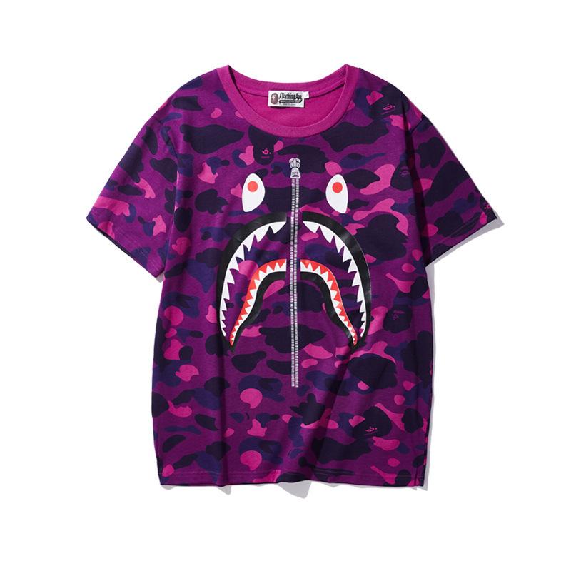 Bathing Ape T-Shirt Spring and Summer Short-Sleeved T-shirt Printed Men and Women Fashion All-Matching product image 2,
